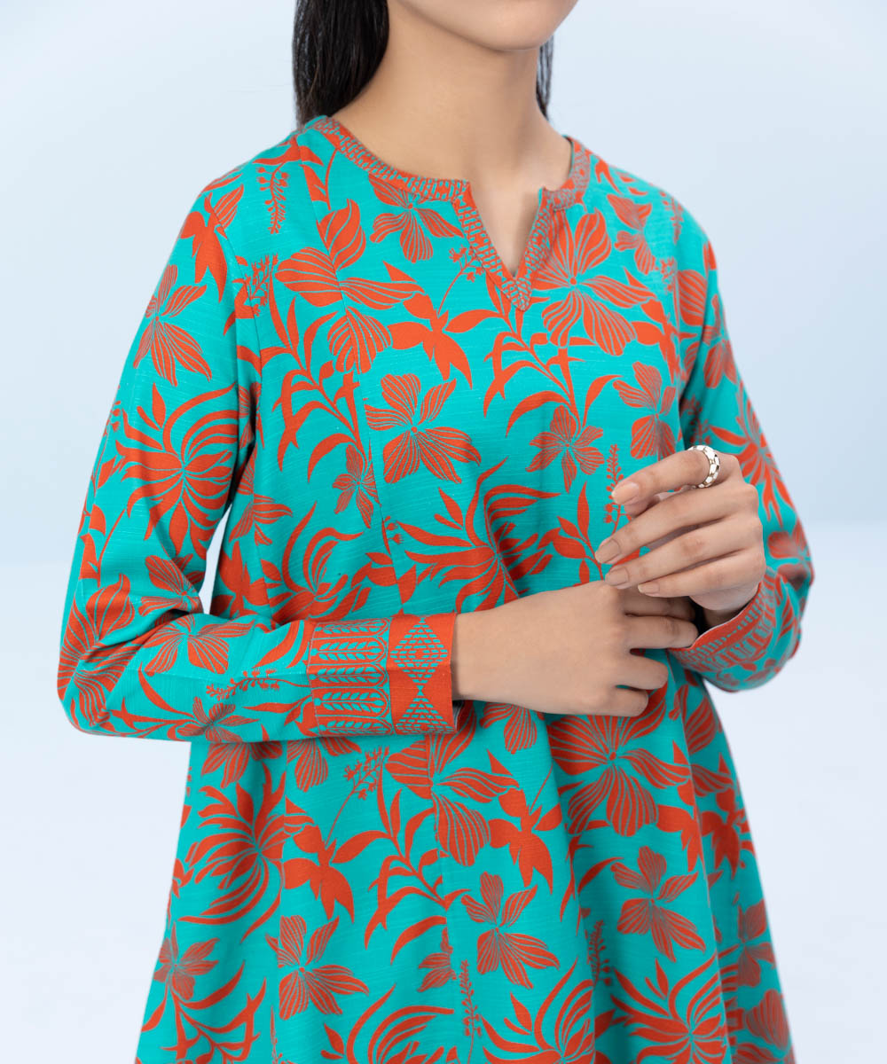 Sapphire - 3 Piece - Printed Khaddar Suit