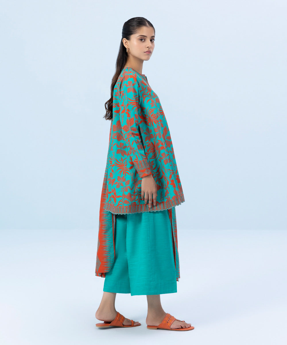 Sapphire - 3 Piece - Printed Khaddar Suit