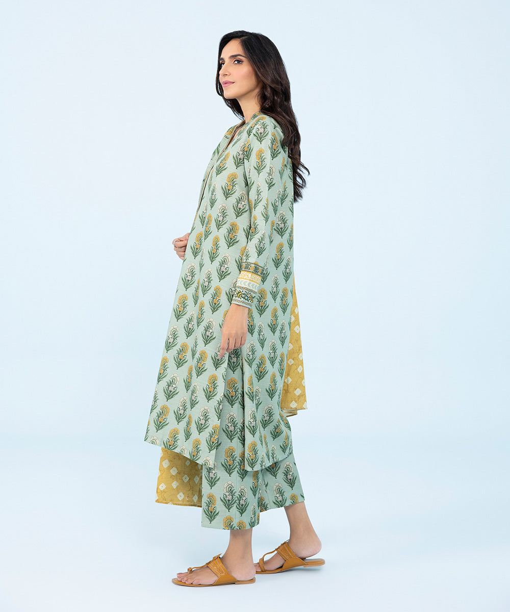 Sapphire - 3 Piece - Printed Khaddar Suit