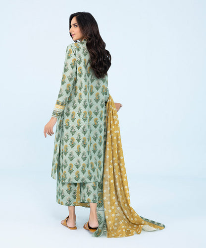 Sapphire - 3 Piece - Printed Khaddar Suit