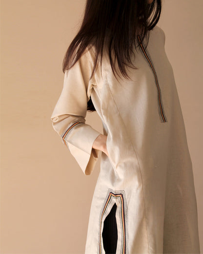 Ayesha Naveed - Beige long kameez