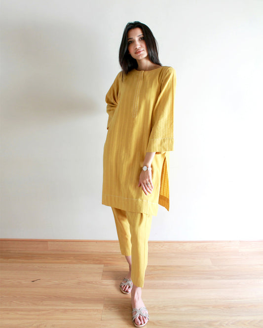 Ayesha Naveed - Aria Set - yellow green
