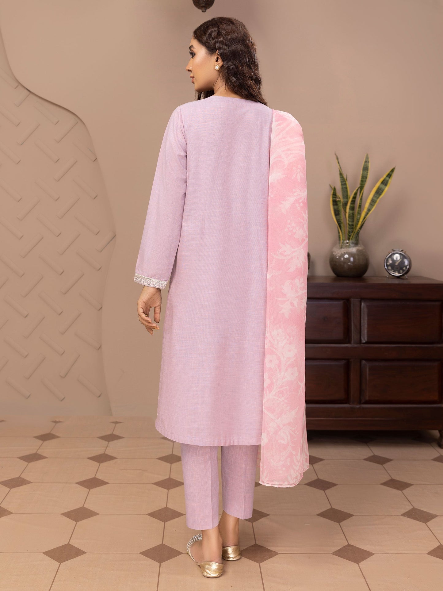 3 Piece Yarn Dyed Suit-Embroidered (Unstitched)