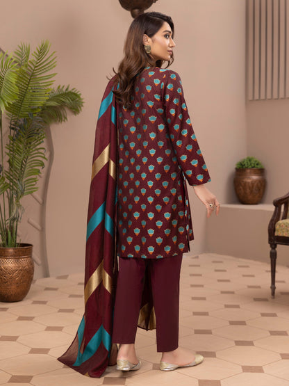 3 Piece Jacquard Suit-Embroidered (Unstitched)