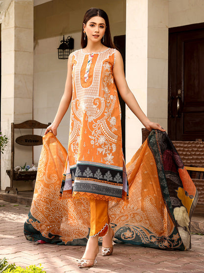 Binilyas - D#2022B | 3 Piece Luxury Unstitched