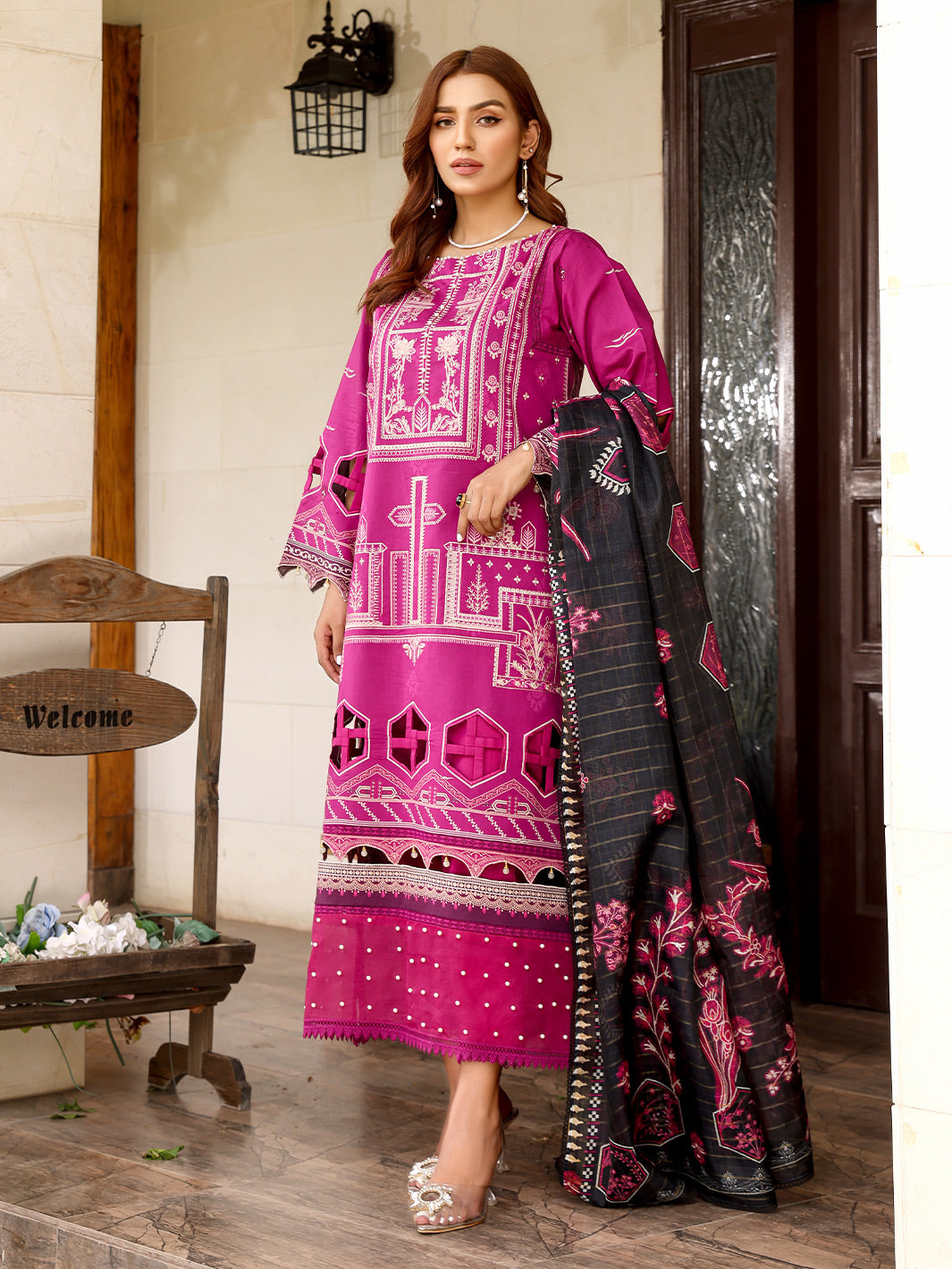 Binilyas - D#2024B | 3 Piece Luxury Unstitched