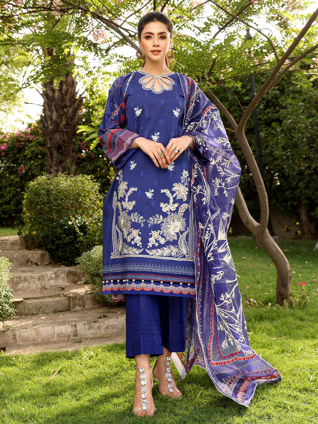 Binilyas - D#2025B | 3 Piece Luxury Unstitched