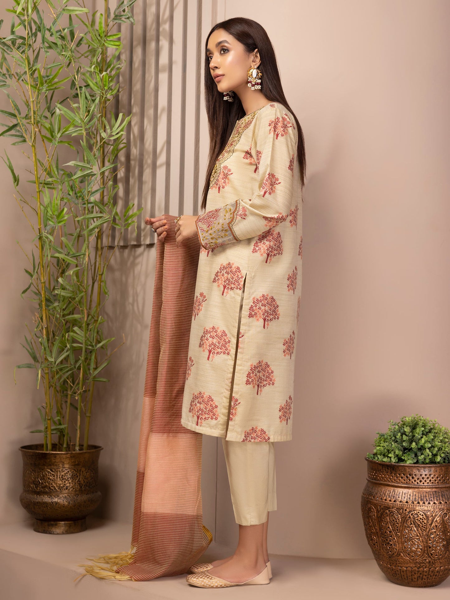 Limelight - 3 Piece Jacquard Suit-Embroidered (Unstitched)