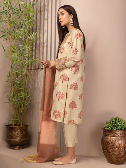 Limelight - 3 Piece Jacquard Suit-Embroidered (Unstitched)