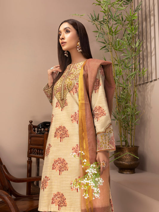 Limelight - 3 Piece Jacquard Suit-Embroidered (Unstitched)