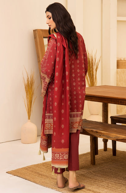 Orient - Unstitched 3 Piece Embroidered Khaddar Shirt , Khaddar Pant and Khaddar Dupatta