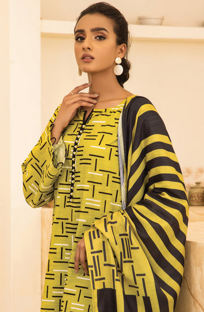 Orient - Unstitched 2 Piece Printed Khaddar Shirt and Out source Dupatta