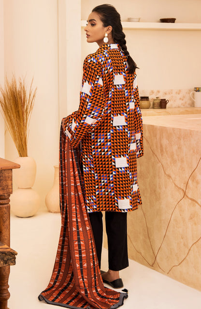 Orient - Unstitched 2 Piece Printed Khaddar Shirt and Out source Dupatta