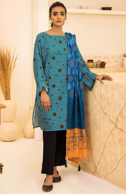 Orient - Unstitched 2 Piece Printed Khaddar Shirt and Shawl Dupatta