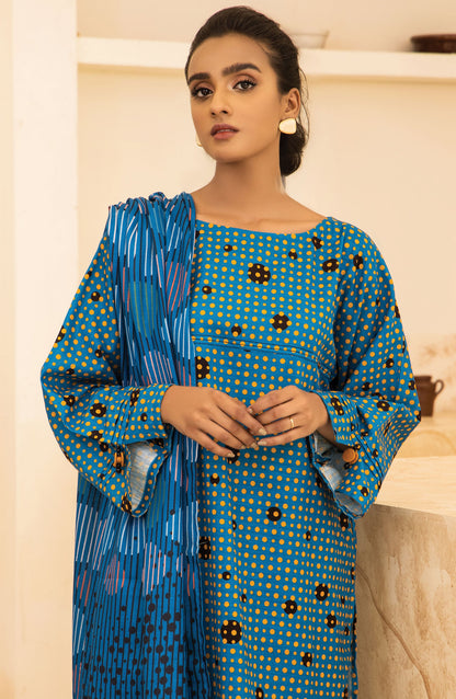 Orient - Unstitched 2 Piece Printed Khaddar Shirt and Shawl Dupatta