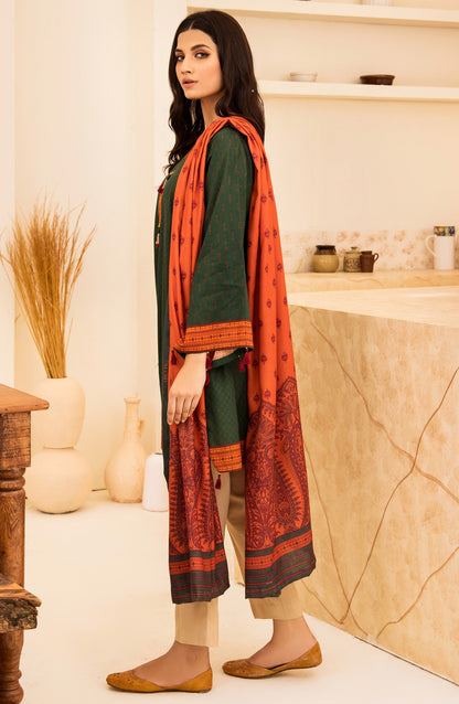 Orient - Unstitched 2 Piece Printed Khaddar Shirt and Acrylic Shawl Dupatta