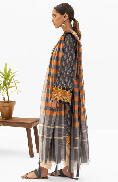 Orient - Unstitched 2 Piece Embroidered Lawn Shirt and Yarn Dyed Dupatta