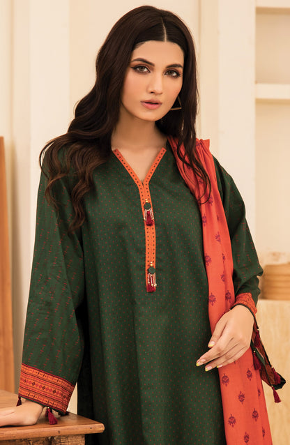 Orient - Unstitched 2 Piece Printed Khaddar Shirt and Acrylic Shawl Dupatta