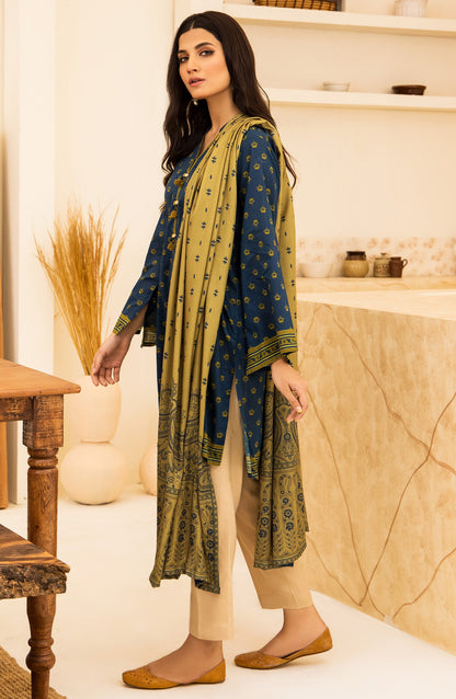 Orient - Unstitched 2 Piece Printed Khaddar Shirt and Acrylic Shawl Dupatta