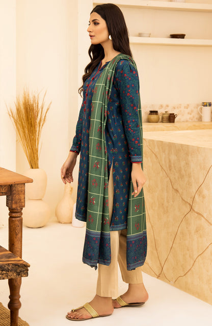 Orient - Unstitched 2 Piece Printed Khaddar Shirt and Acrylic Shawl Dupatta