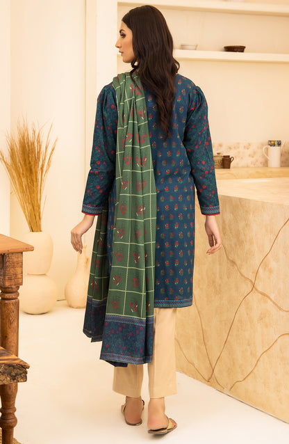 Orient - Unstitched 2 Piece Printed Khaddar Shirt and Acrylic Shawl Dupatta