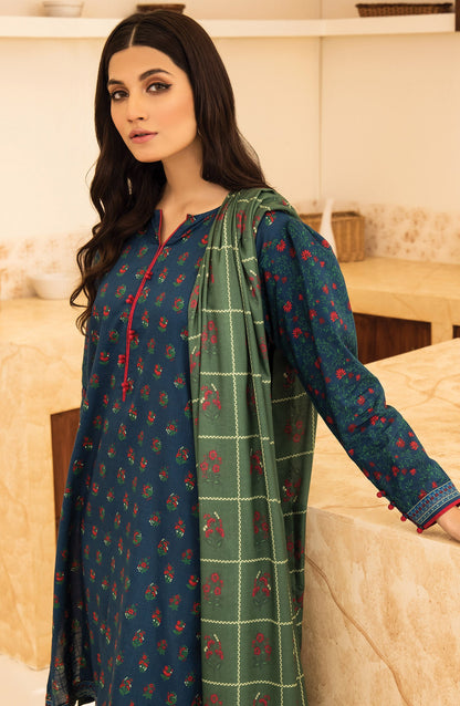 Orient - Unstitched 2 Piece Printed Khaddar Shirt and Acrylic Shawl Dupatta