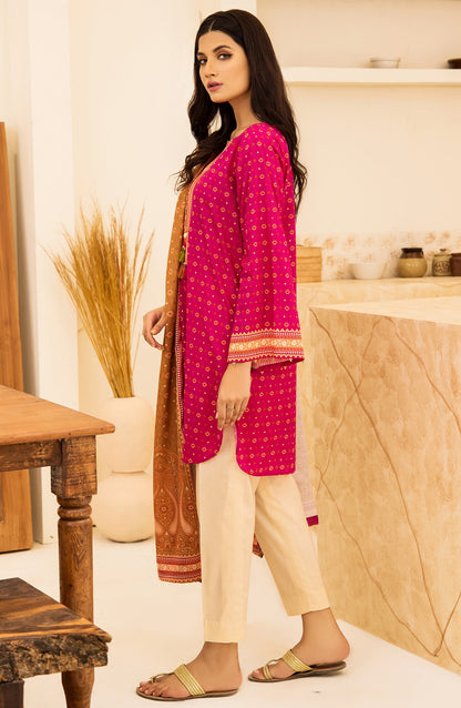 Orient - Unstitched 2 Piece Printed Khaddar Shirt and Acrylic Shawl Dupatta