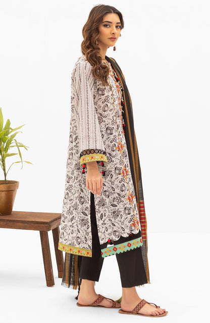 Orient - Unstitched 2 Piece Embroidered Lawn Shirt and Yarn Dyed Dupatta