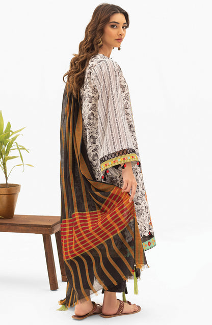 Orient - Unstitched 2 Piece Embroidered Lawn Shirt and Yarn Dyed Dupatta