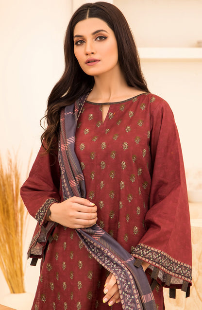 Orient - Unstitched 2 Piece Printed Khaddar Shirt and Acrylic Shawl Dupatta