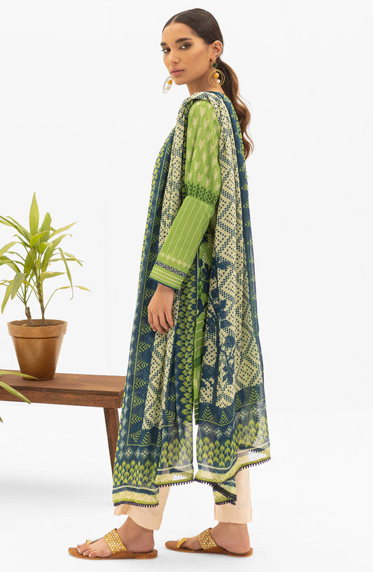 Orient - Unstitched 2 Piece Embroidered Lawn Shirt and Chiffon Dupatta