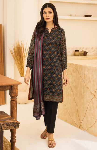 Orient - Unstitched 2 Piece Printed Khaddar Shirt and Acrylic Shawl Dupatta