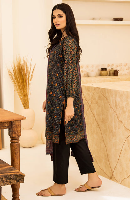 Orient - Unstitched 2 Piece Printed Khaddar Shirt and Acrylic Shawl Dupatta