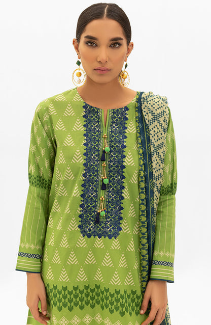 Orient - Unstitched 2 Piece Embroidered Lawn Shirt and Chiffon Dupatta