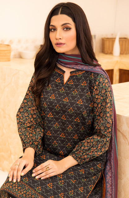 Orient - Unstitched 2 Piece Printed Khaddar Shirt and Acrylic Shawl Dupatta