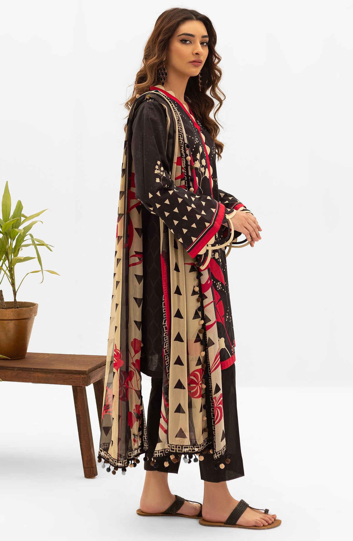 Orient - Unstitched 2 Piece Printed Lawn Shirt and Chiffon Dupatta