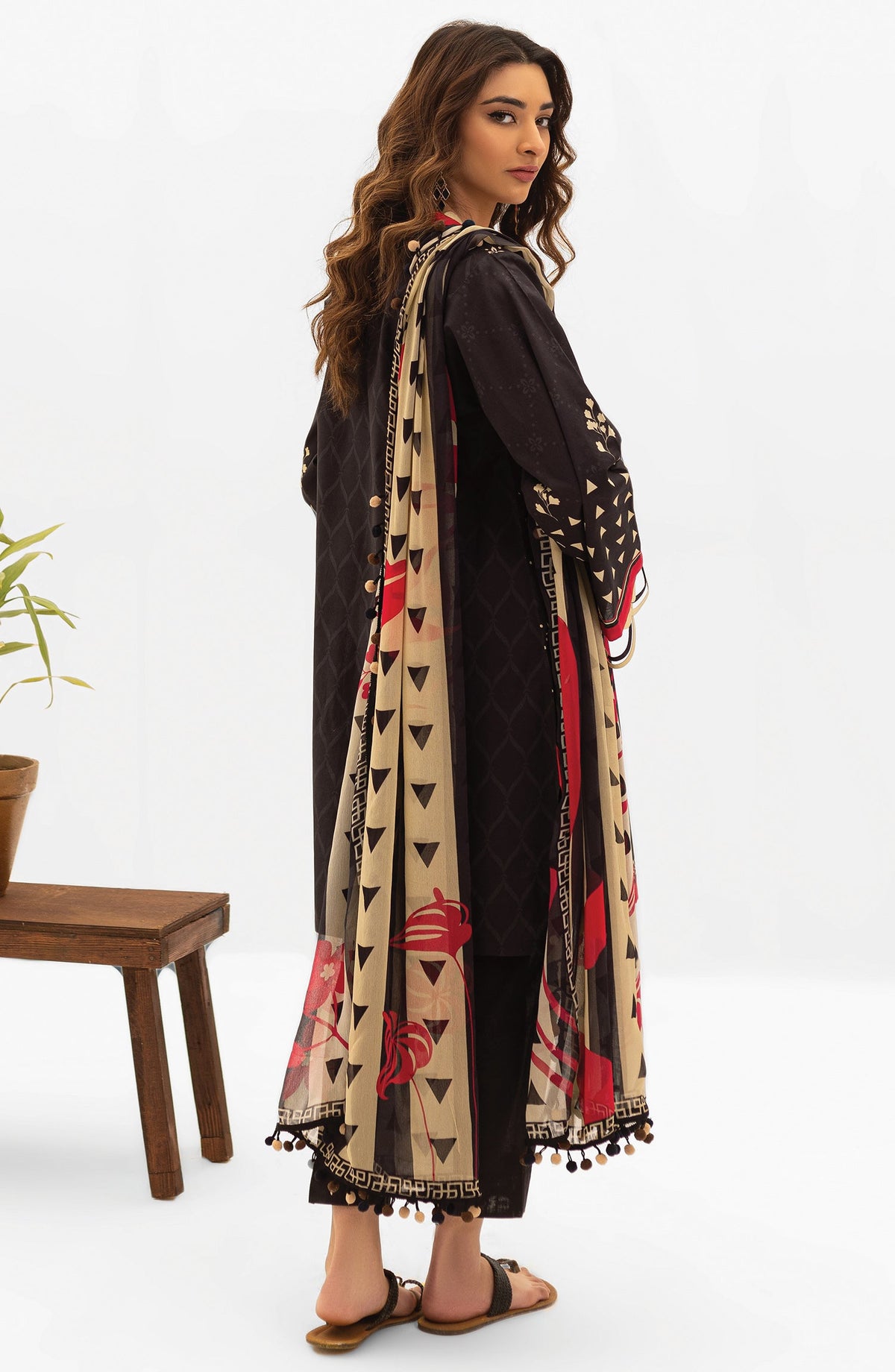 Orient - Unstitched 2 Piece Printed Lawn Shirt and Chiffon Dupatta