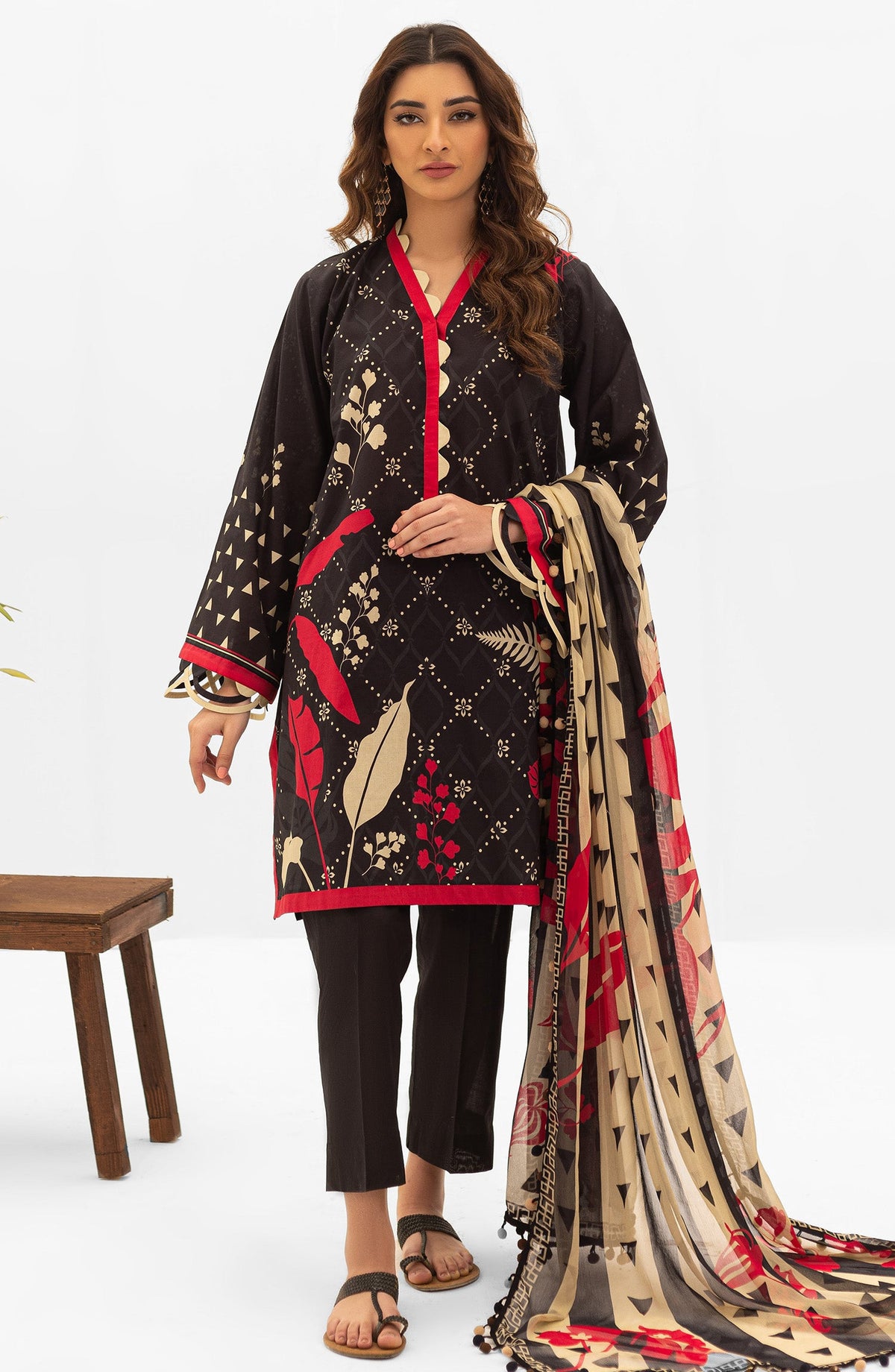 Orient - Unstitched 2 Piece Printed Lawn Shirt and Chiffon Dupatta