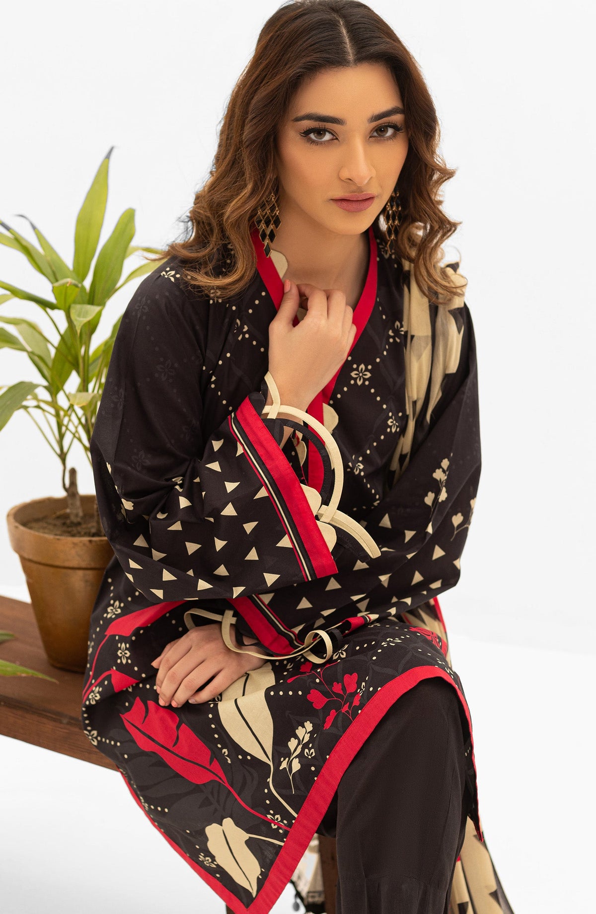 Orient - Unstitched 2 Piece Printed Lawn Shirt and Chiffon Dupatta