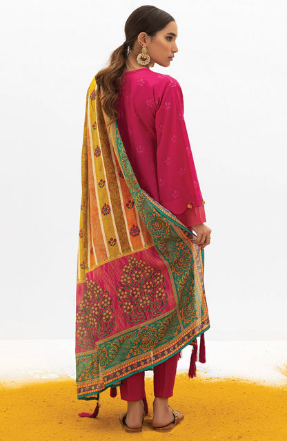Orient - Unstitched 3 Piece Embroidered Lawn Shirt , Cambric Pant and Lawn Dupatta