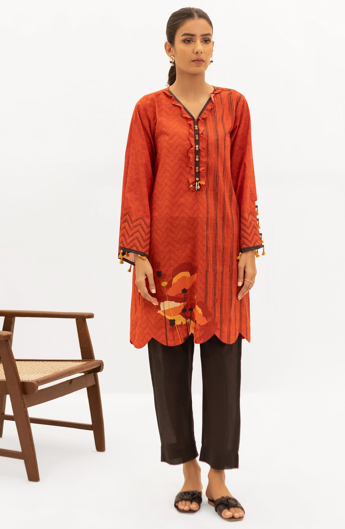 Orient - Unstitched 1 Piece Printed Lawn Shirt