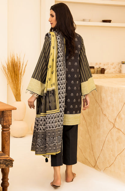 Orient - Unstitched 3 Piece Embroidered Khaddar Shirt , Khaddar Pant and Khaddar Dupatta