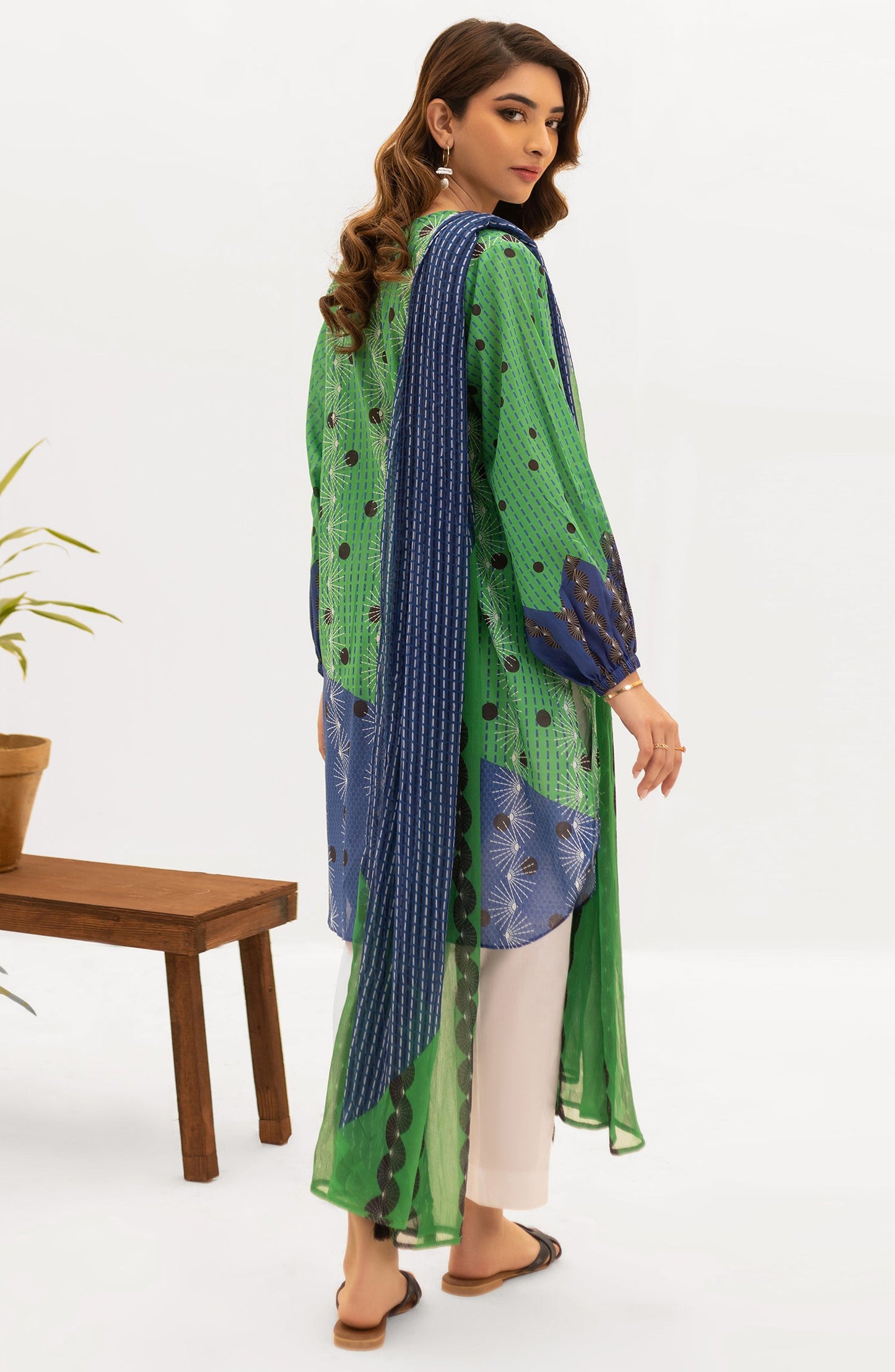 Orient - Unstitched 2 Piece Printed Lawn Shirt and Chiffon Dupatta