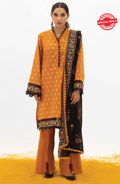 Orient - Unstitched 3 Piece Printed Lawn Shirt , Cambric Pant and Lawn Dupatta