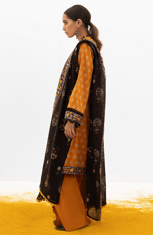 Orient - Unstitched 3 Piece Printed Lawn Shirt , Cambric Pant and Lawn Dupatta