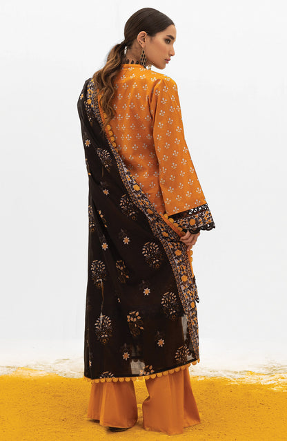 Orient - Unstitched 3 Piece Printed Lawn Shirt , Cambric Pant and Lawn Dupatta