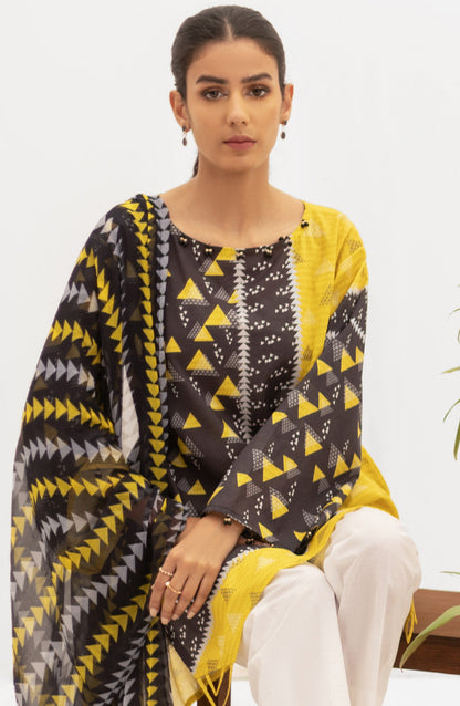 Orient - Unstitched 2 Piece Printed Lawn Shirt and Chiffon Dupatta
