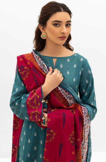 Orient - Unstitched 3 Piece Printed Lawn Shirt , Cambric Pant and Lawn Dupatta