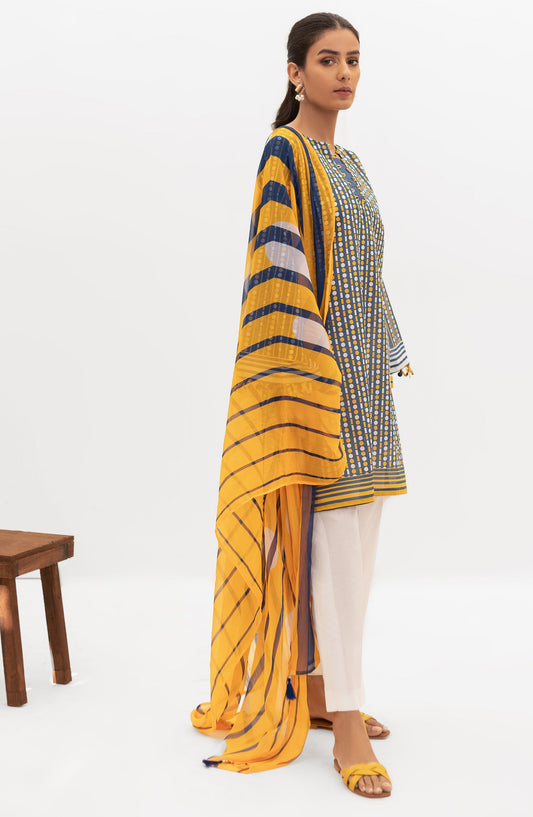 Orient - Unstitched 2 Piece Printed Lawn Shirt and Chiffon Dupatta