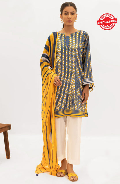 Orient - Unstitched 2 Piece Printed Lawn Shirt and Chiffon Dupatta